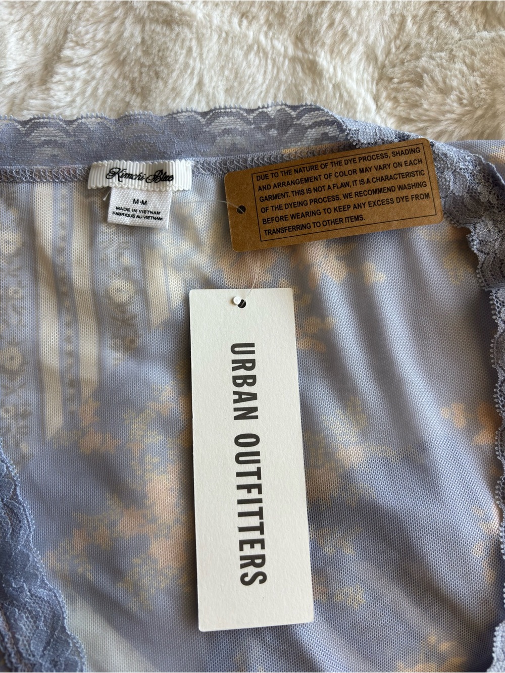 Urban Outfitters Kimchi Blue Sybil Witchy Mesh Top Size Medium NEW Fairy Sheer - Picture 9 of 13